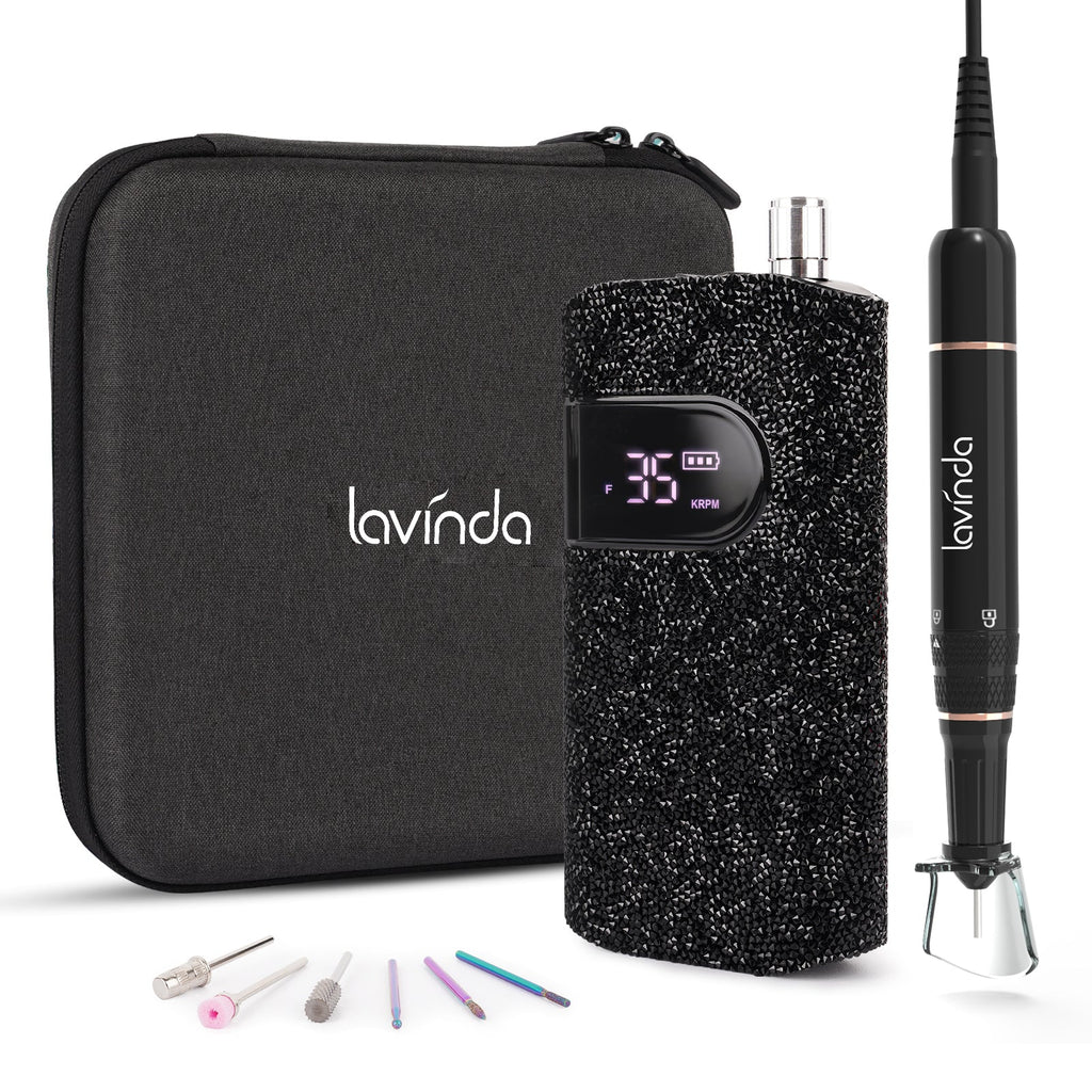 Wand™ Nail Drill - Black Diamond - 35,000 RPM Rechargeable