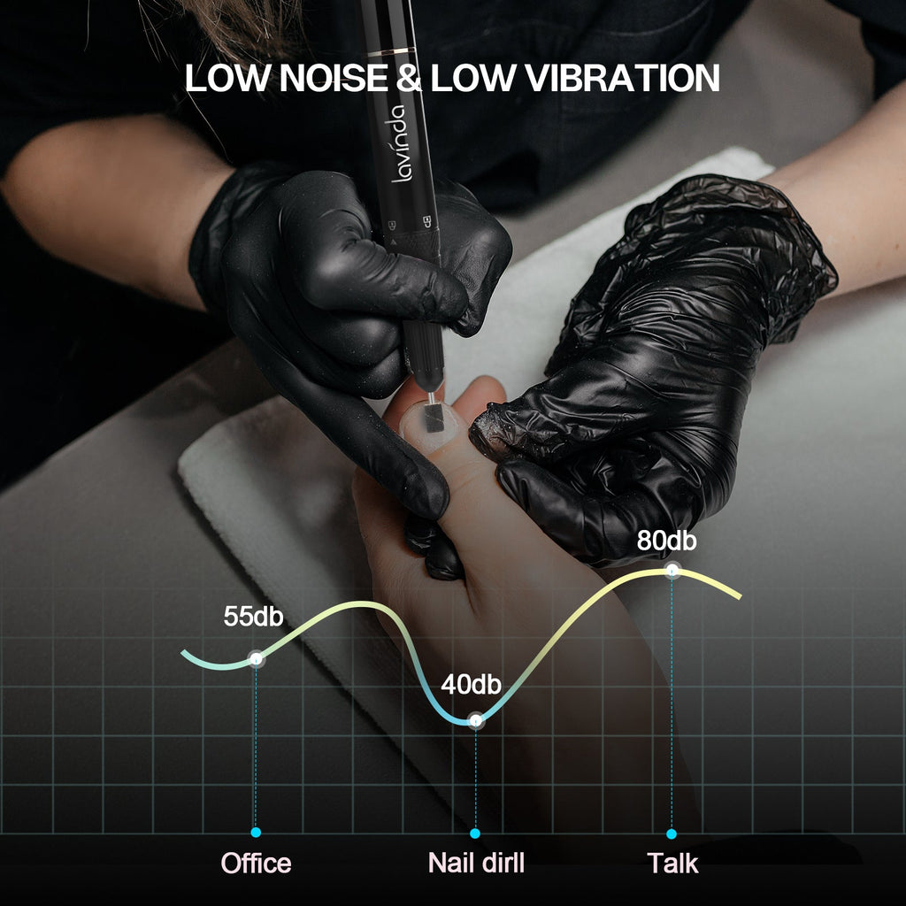 Wand™ Nail Drill - Black Diamond - 35,000 RPM Rechargeable