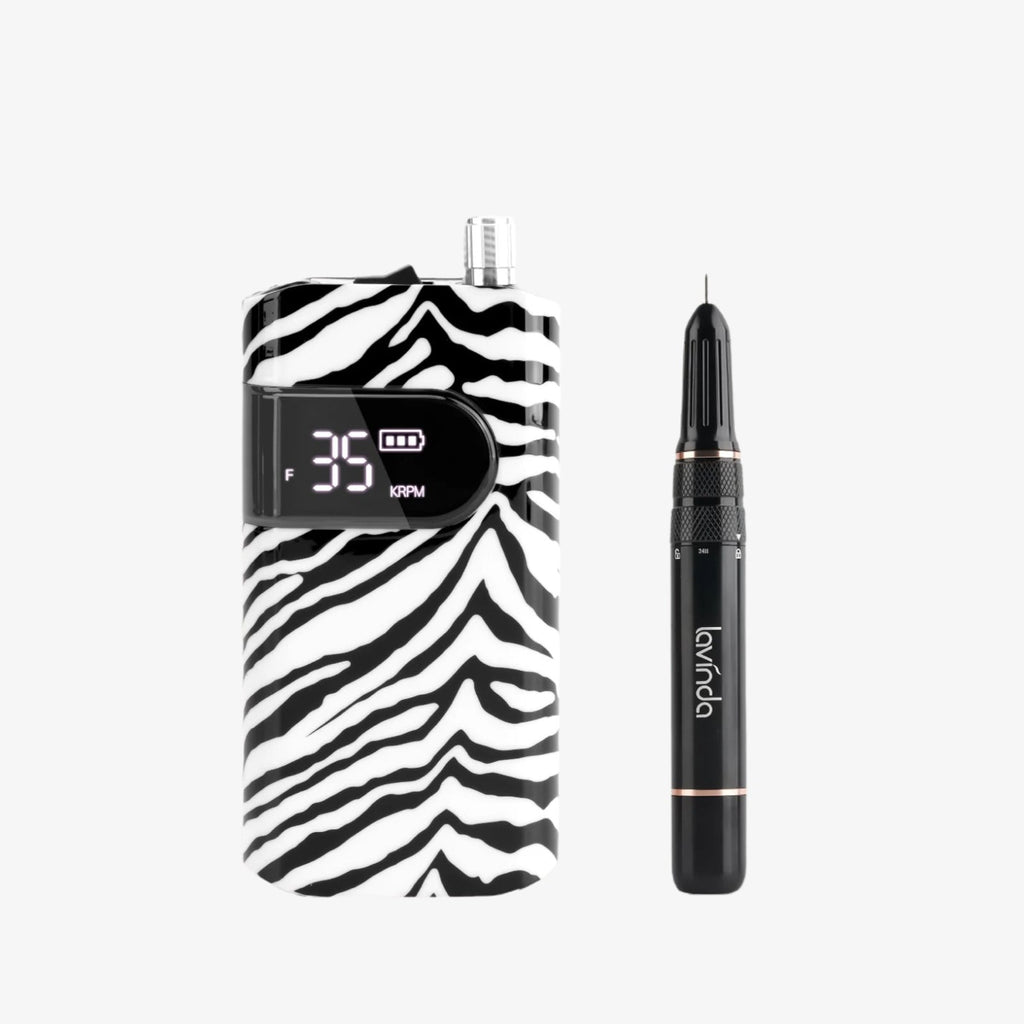 Wand™ Nail Drill - Zebra Print - 35,000 RPM Rechargeable